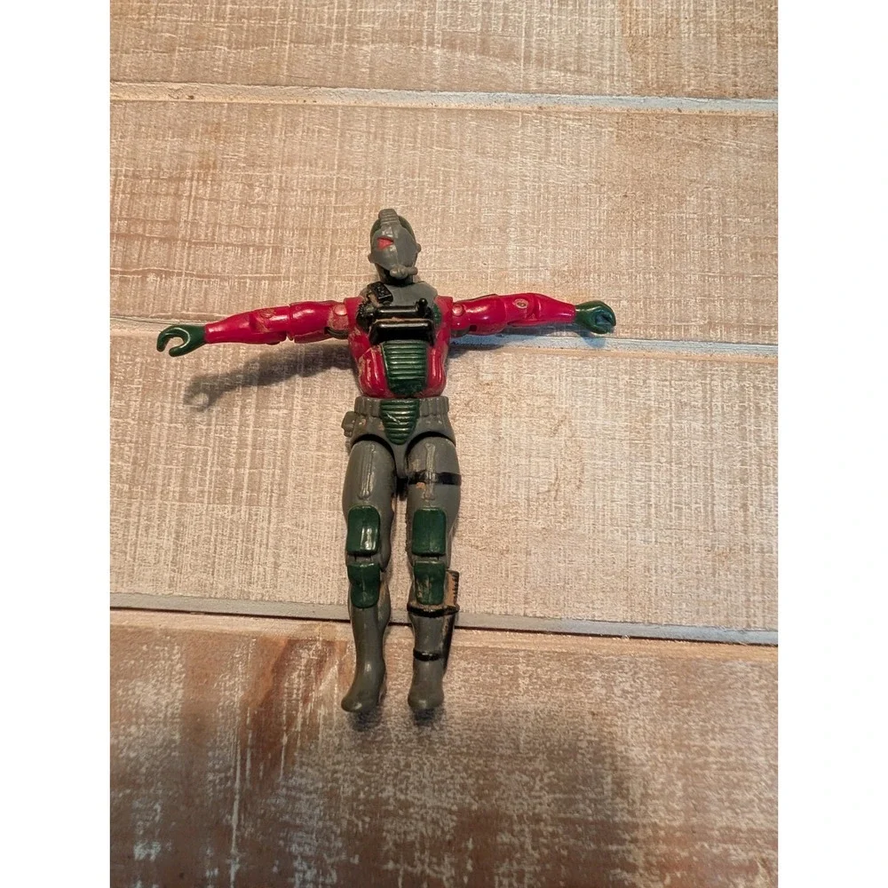Vintage‎ GI Joe Style Action Figure Red Grey Green Pilot Astronaut 1990s Toy